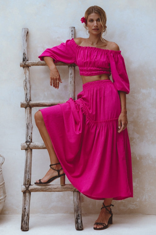 Annabelle Linen Maxi Skirt – Effortlessly Bohemian & Timelessly Elegant