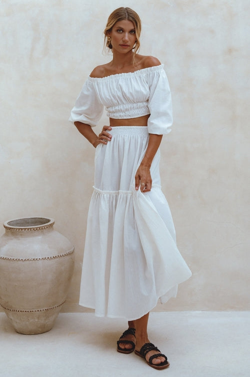Annabelle Linen Maxi Skirt – Effortlessly Bohemian & Timelessly Elegant