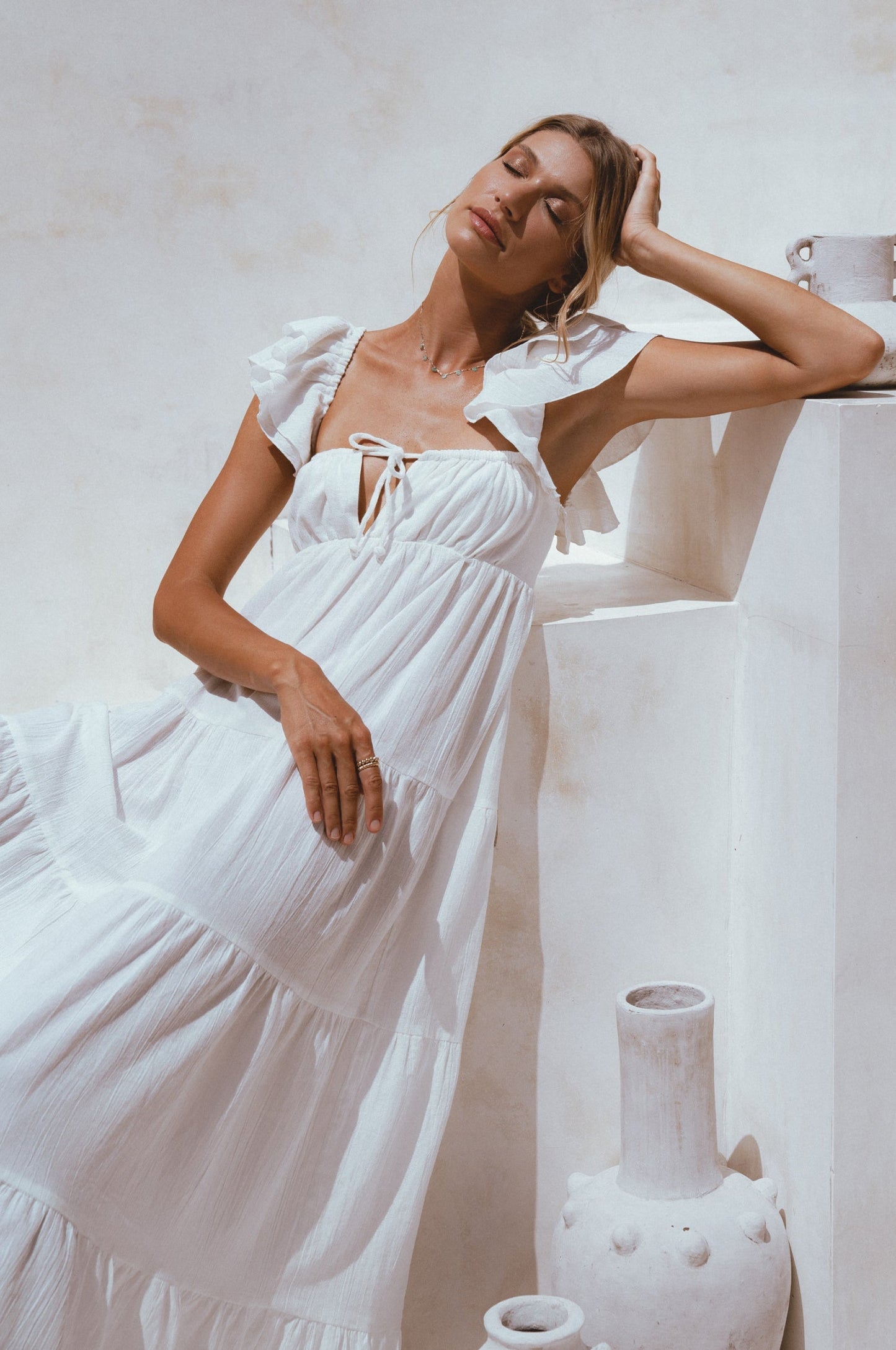 Nymph Linen Maxi Dress – Romantic Crinkle Linen Elegance