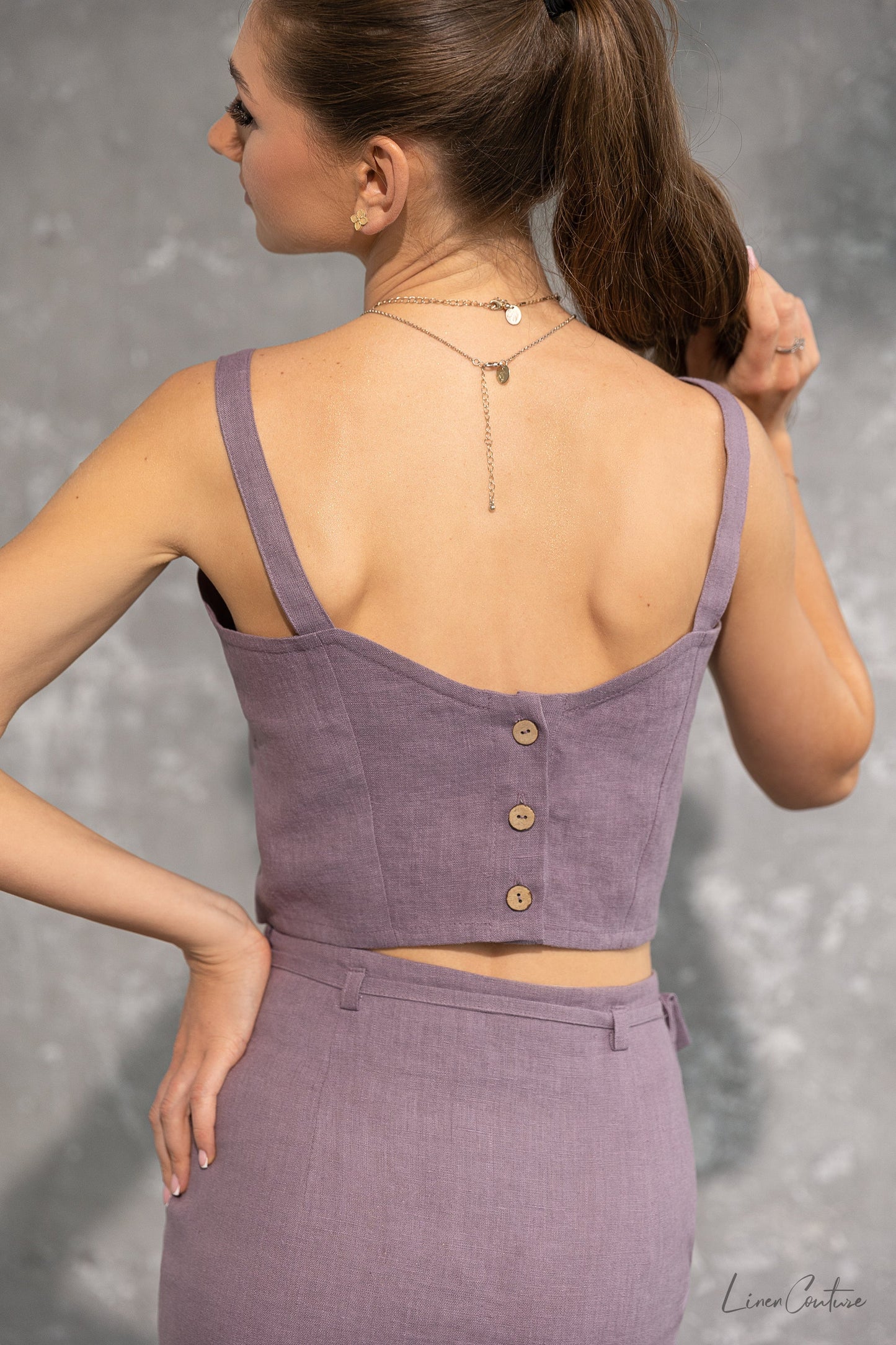 Bella Vita Linen Set – Plum Elegance, Naturally Refined