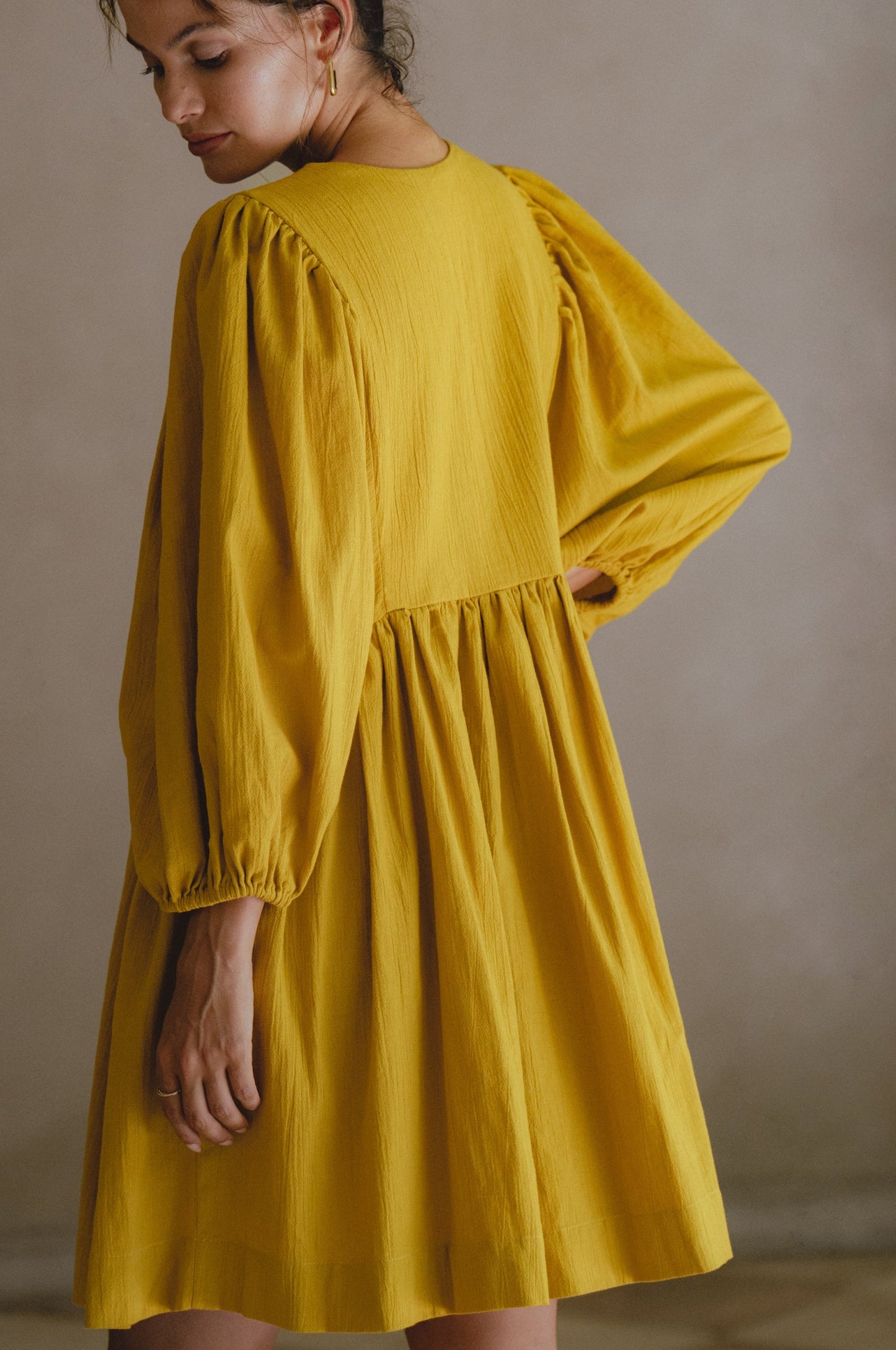 Maribelle Linen Mini Dress – Crinkle Linen Babydoll Style