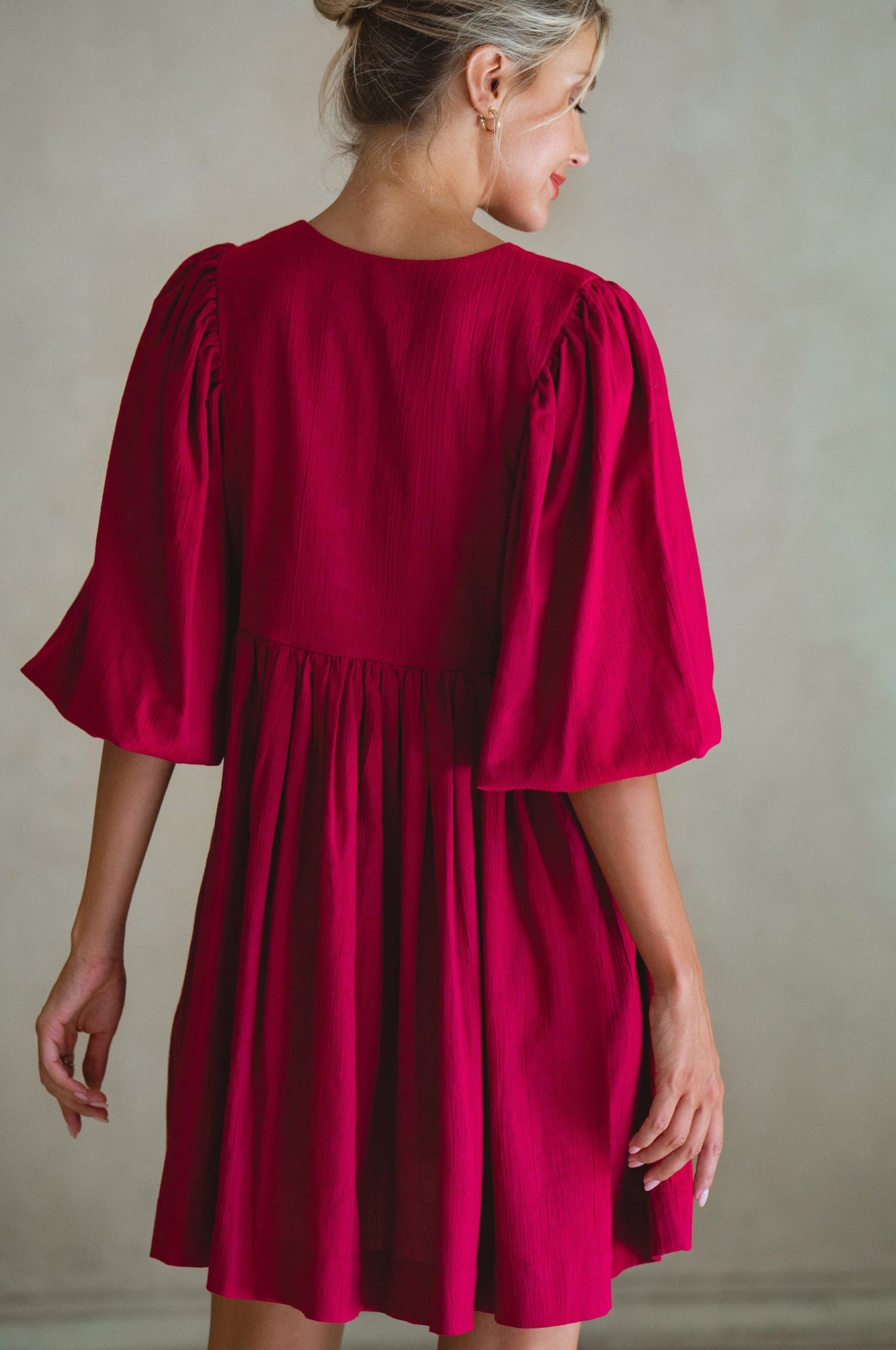 Maribelle Linen Mini Dress – Crinkle Linen Babydoll Style