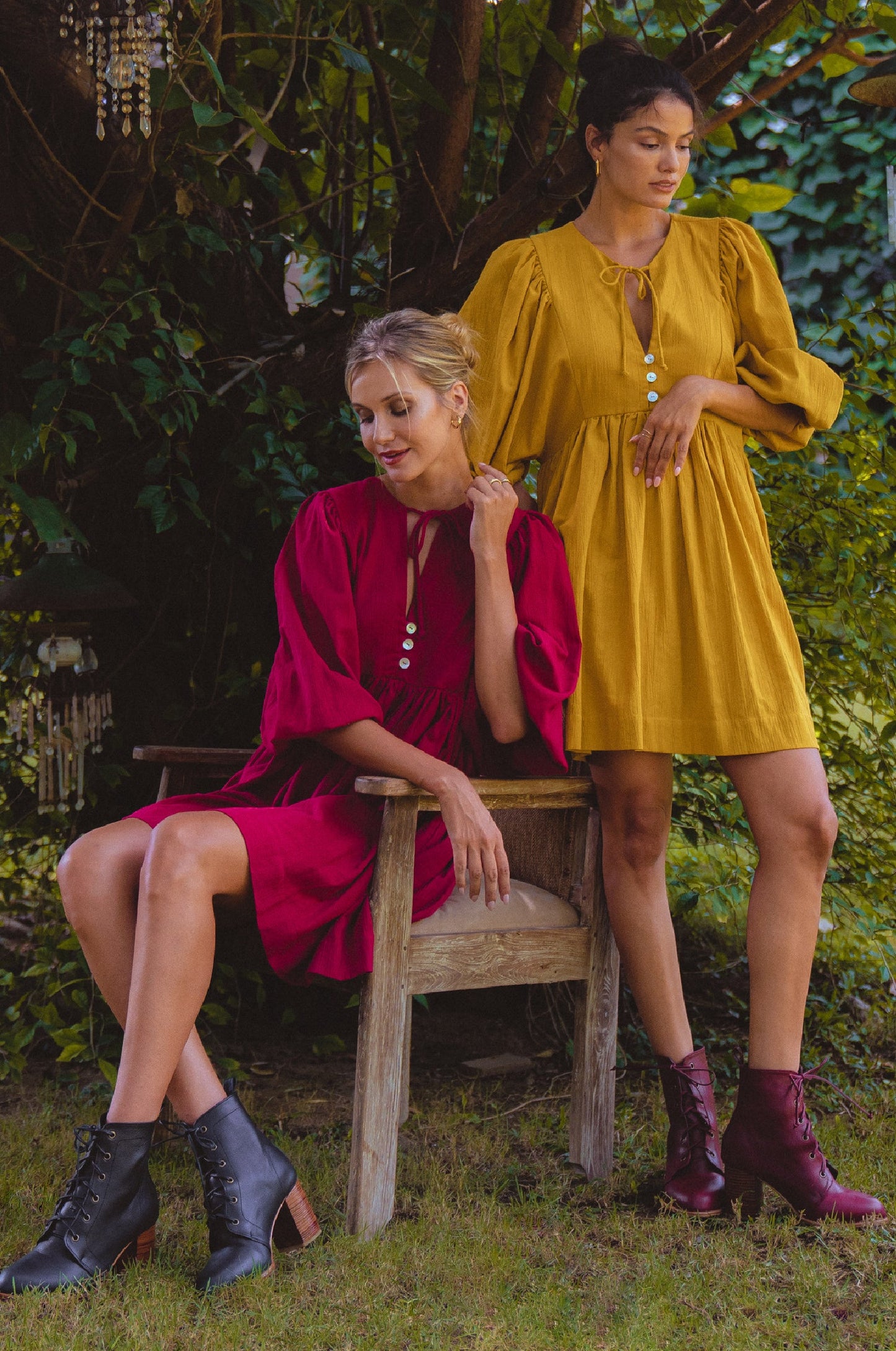 Maribelle Linen Mini Dress – Crinkle Linen Babydoll Style