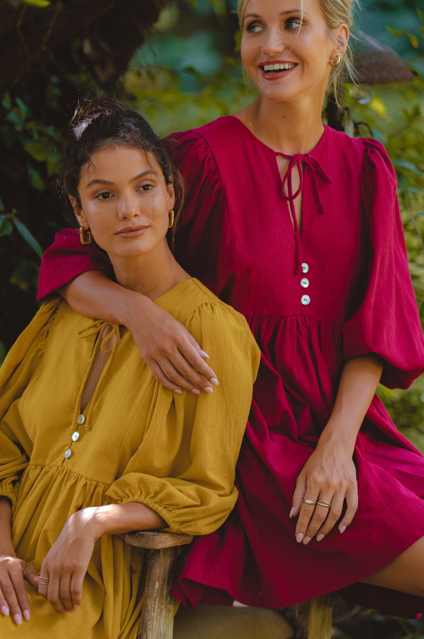 Maribelle Linen Mini Dress – Crinkle Linen Babydoll Style