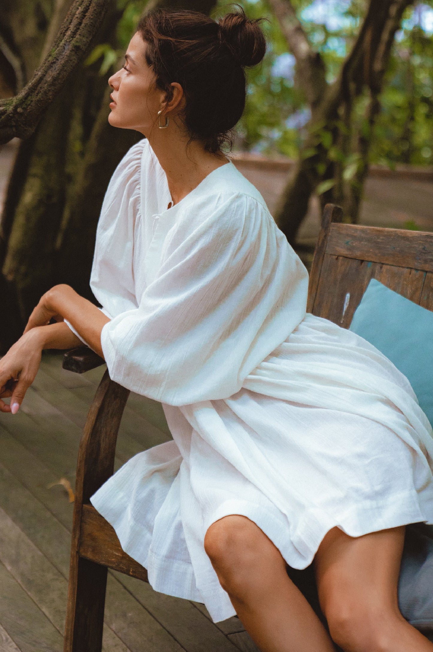 Maribelle Linen Mini Dress – Crinkle Linen Babydoll Style