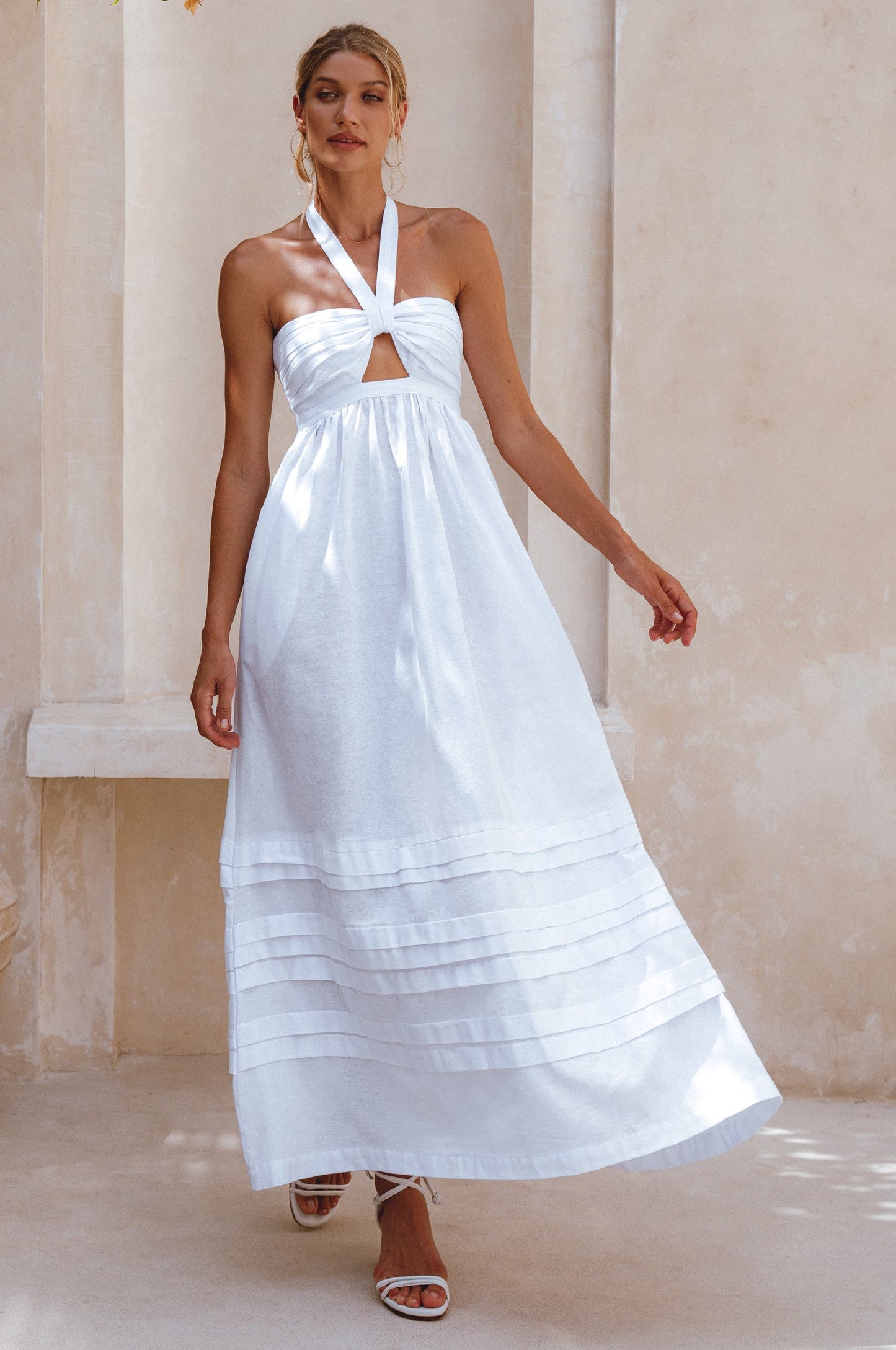 Penelope Linen Maxi Dress – Romantic Organic Elegance