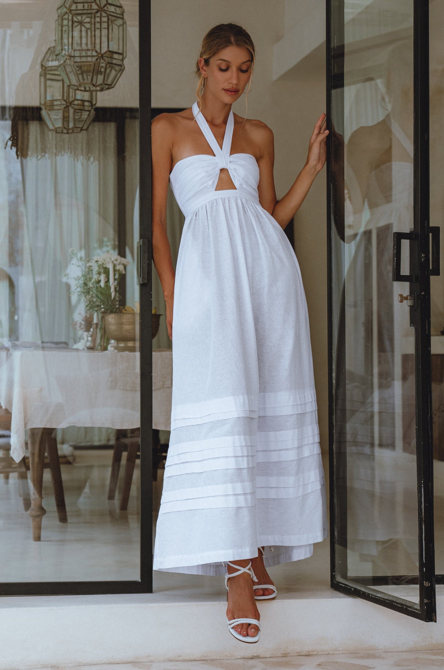 Penelope Linen Maxi Dress – Romantic Organic Elegance
