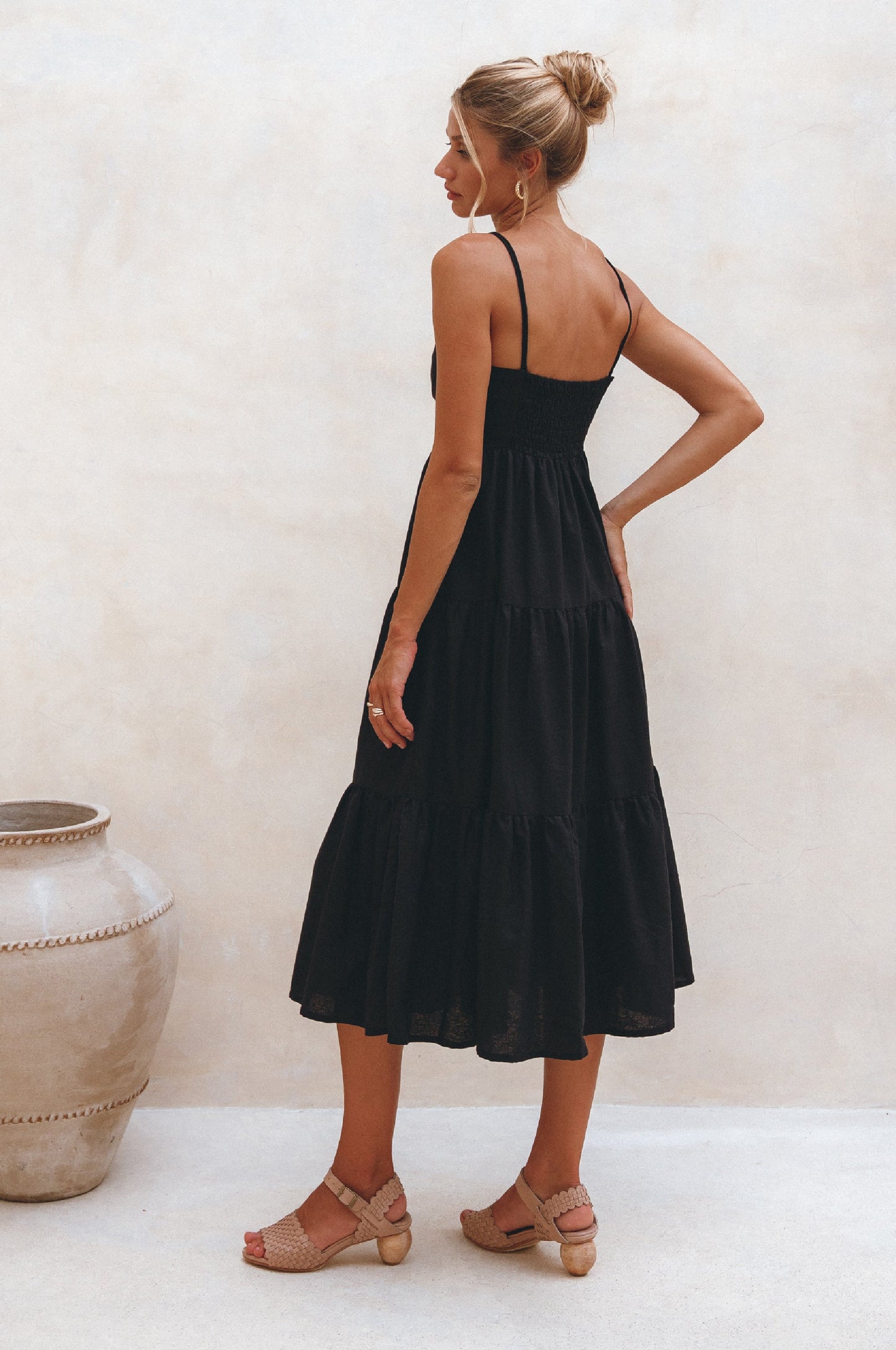 Rafaela Linen Midi Dress – Breathable Organic Elegance