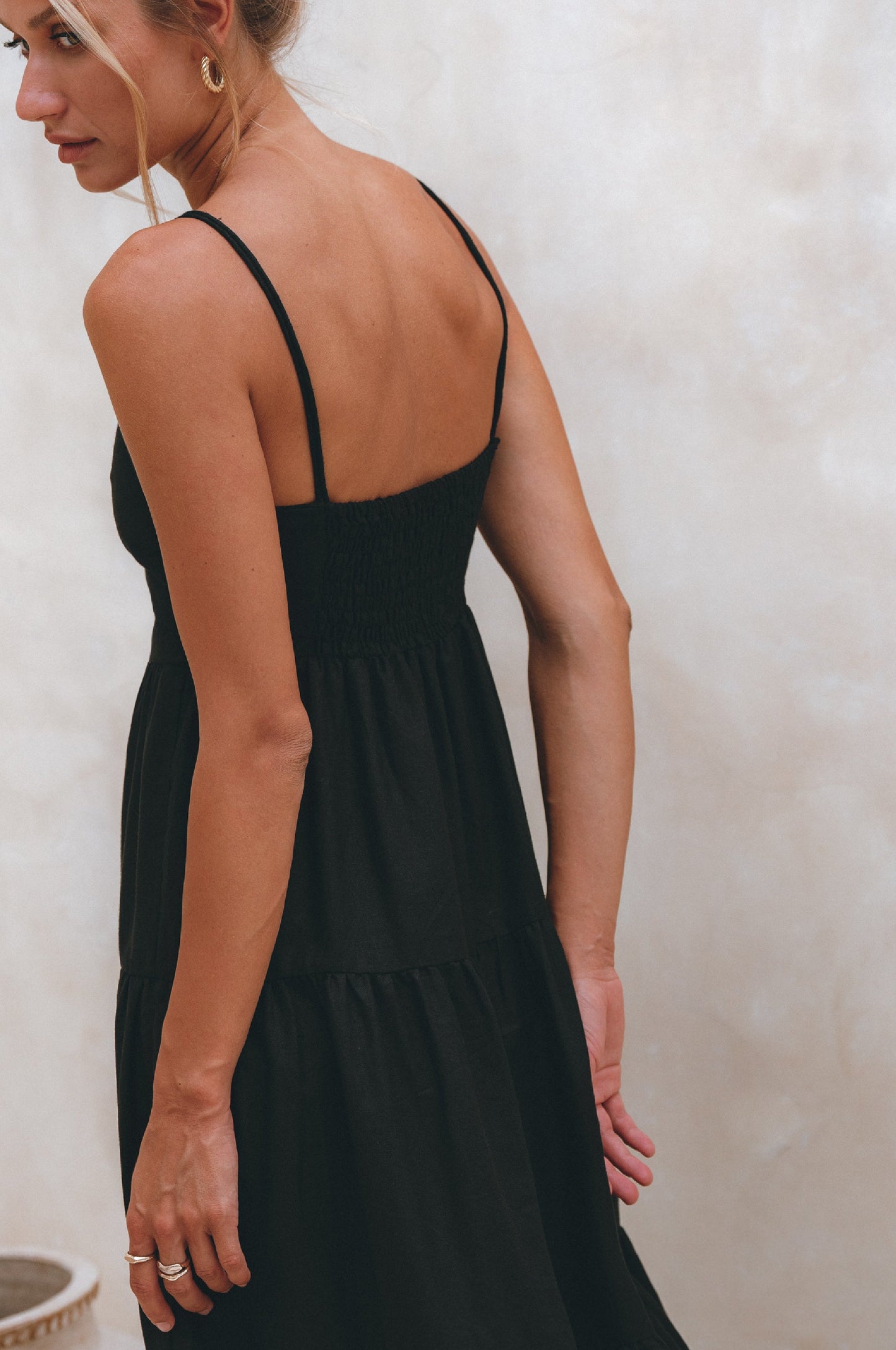 Rafaela Linen Midi Dress – Breathable Organic Elegance