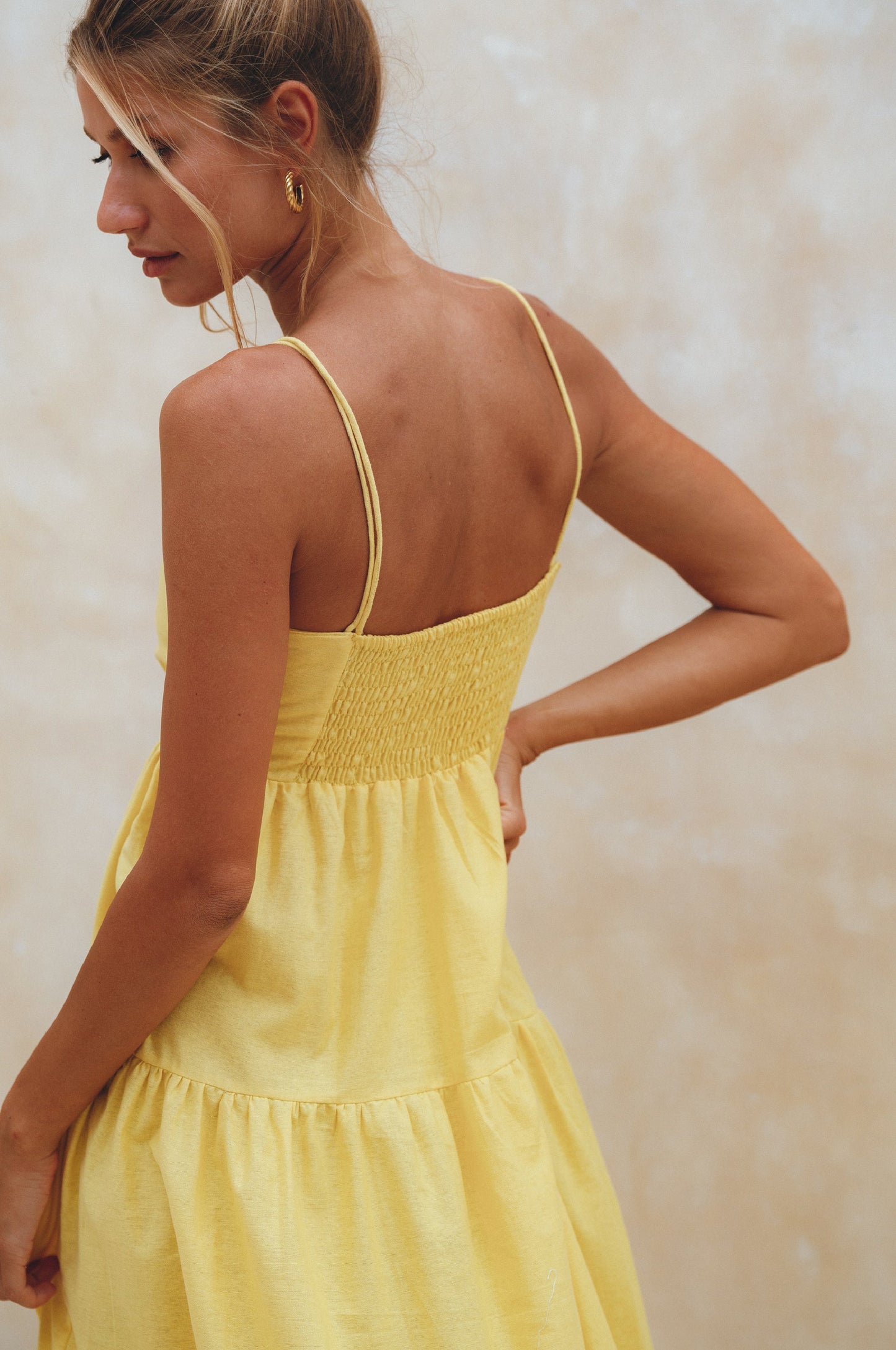 Rafaela Linen Midi Dress – Breathable Organic Elegance