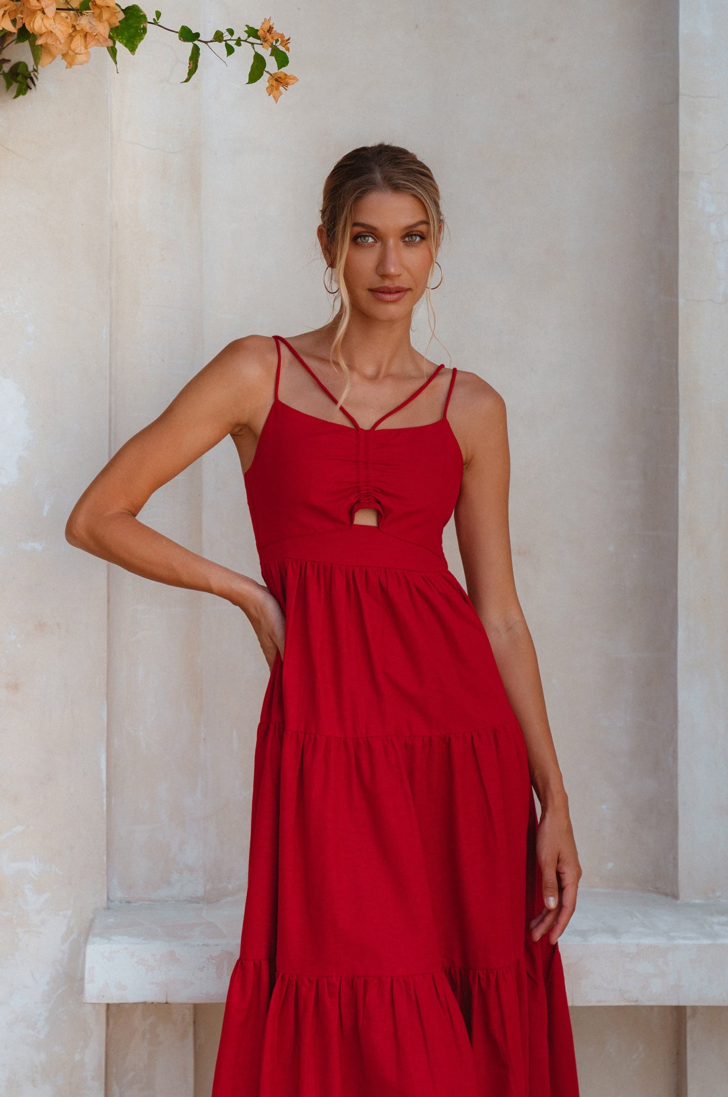 Rafaela Linen Midi Dress – Breathable Organic Elegance