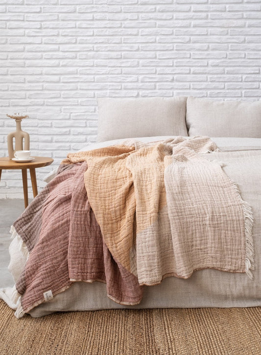 Versatile Cotton Throw – Soft, Breathable & Timeless